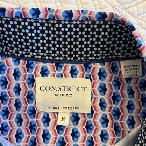 NWOT CON.STRUCT 4-WAY STRETCH WICKING LONG SLEEVE DRESS SHIRT - MEDIUM SLIM FIT